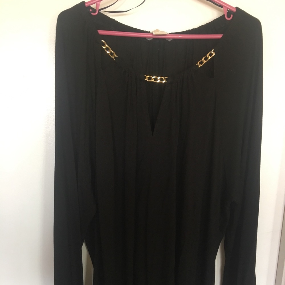 Michael Kors long sleeved black top
